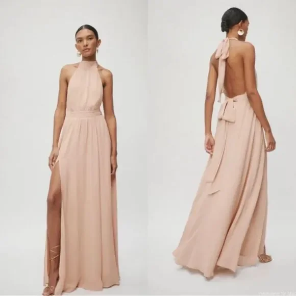 sachin and babi light blue dress Gwendonme Champagne Satin Crystal Linen Prom Dress
